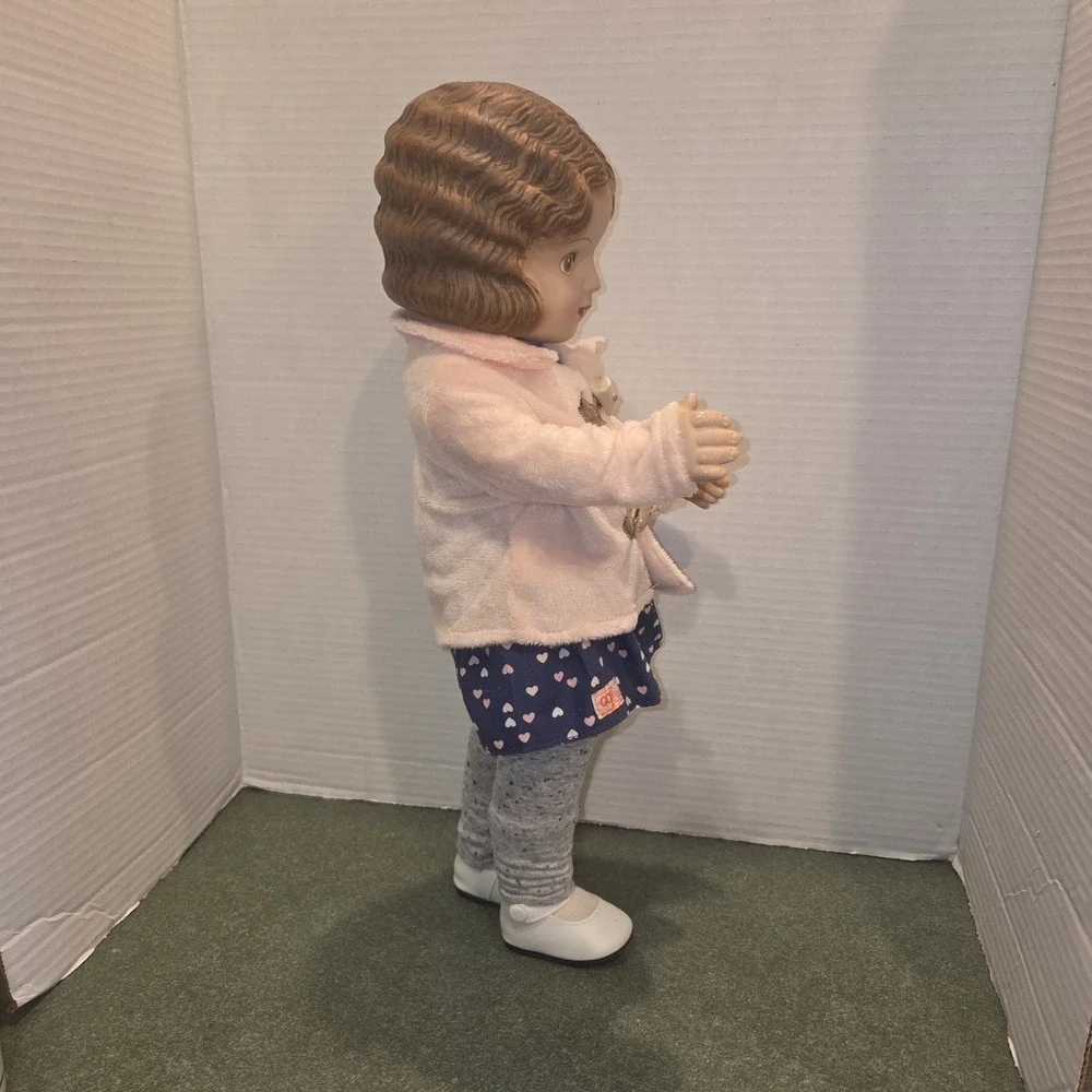 Daisy Kingdom Pansy Craft Doll Brown Hair Brown Eyes Style 4032 Hard PVC Display
